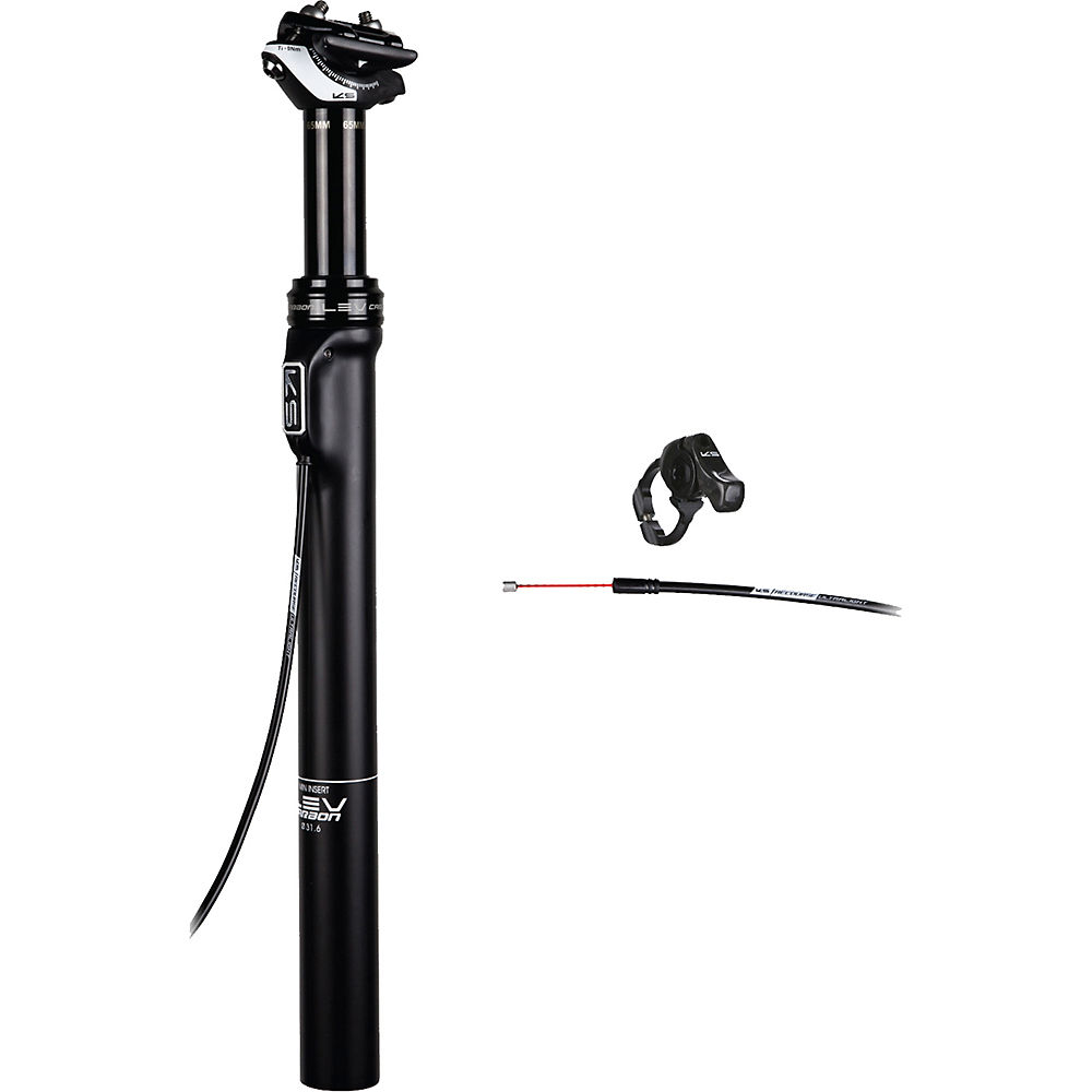 Tige de selle KS Suspension LEV Carbone Dropper - Noir - 31.6mm, Noir