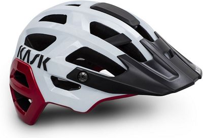 Casco Kask Rex - bianco - rosso - L, bianco - rosso