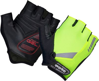 GripGrab ProGel Hi-Vis Padded Glove - Fluo Yellow - M}, Fluo Yellow