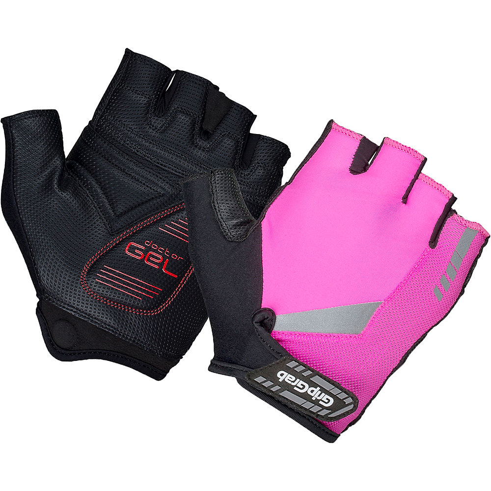 Gants courts GripGrab ProGel Hi-Vis - Pink Hi/Vis, Pink Hi/Vis