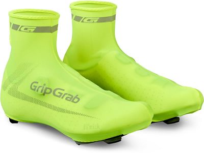 GripGrab RaceAero Hi-Vis Lightweight Overshoes - Fluo Yellow - One Size}, Fluo Yellow