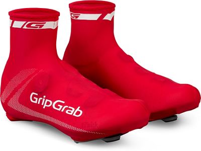 GripGrab RaceAero Lightweight Lycra Overshoes - Red - One Size}, Red