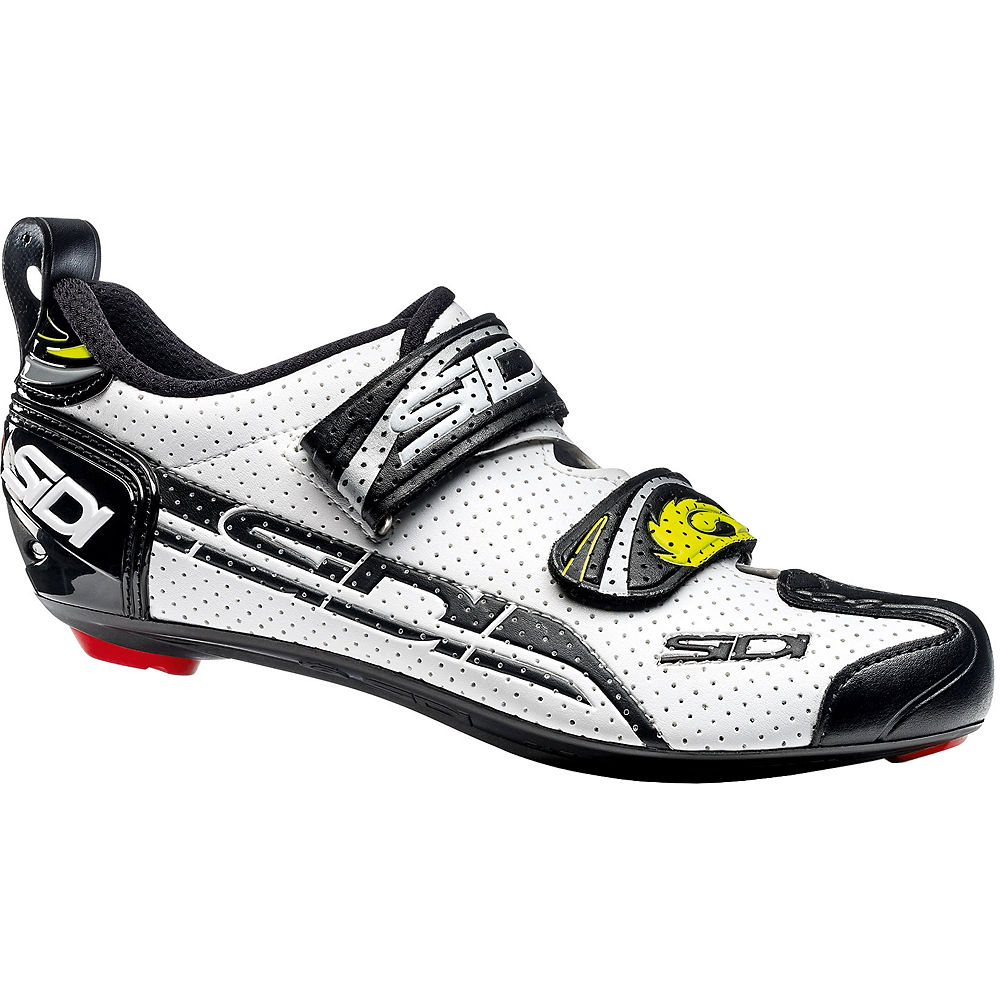 Chaussures de triathlon Sidi T-4 Air (carbone) 2018 - Blanc - Noir - EU 47