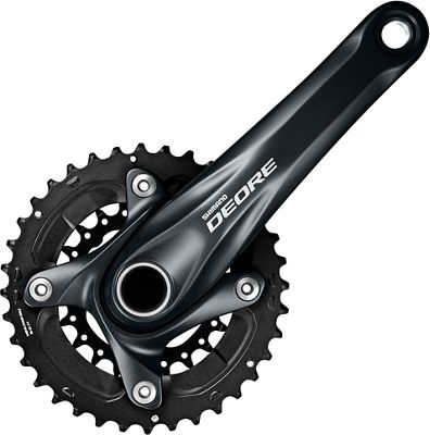 Pédalier Shimano M617 Deore (10 vitesses) - Noir - 36.22t, Noir