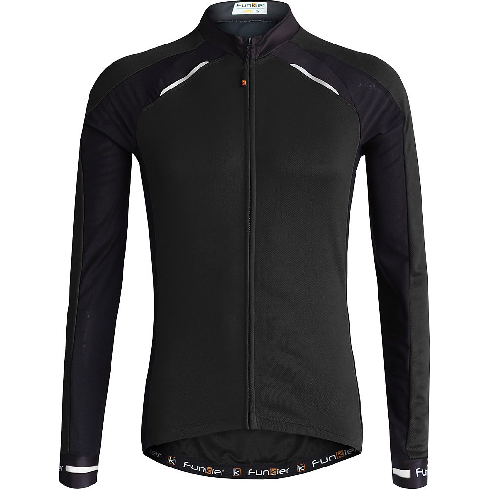 Maillot Route à manches longues Funkier Talana Microfleece - Noir, Noir