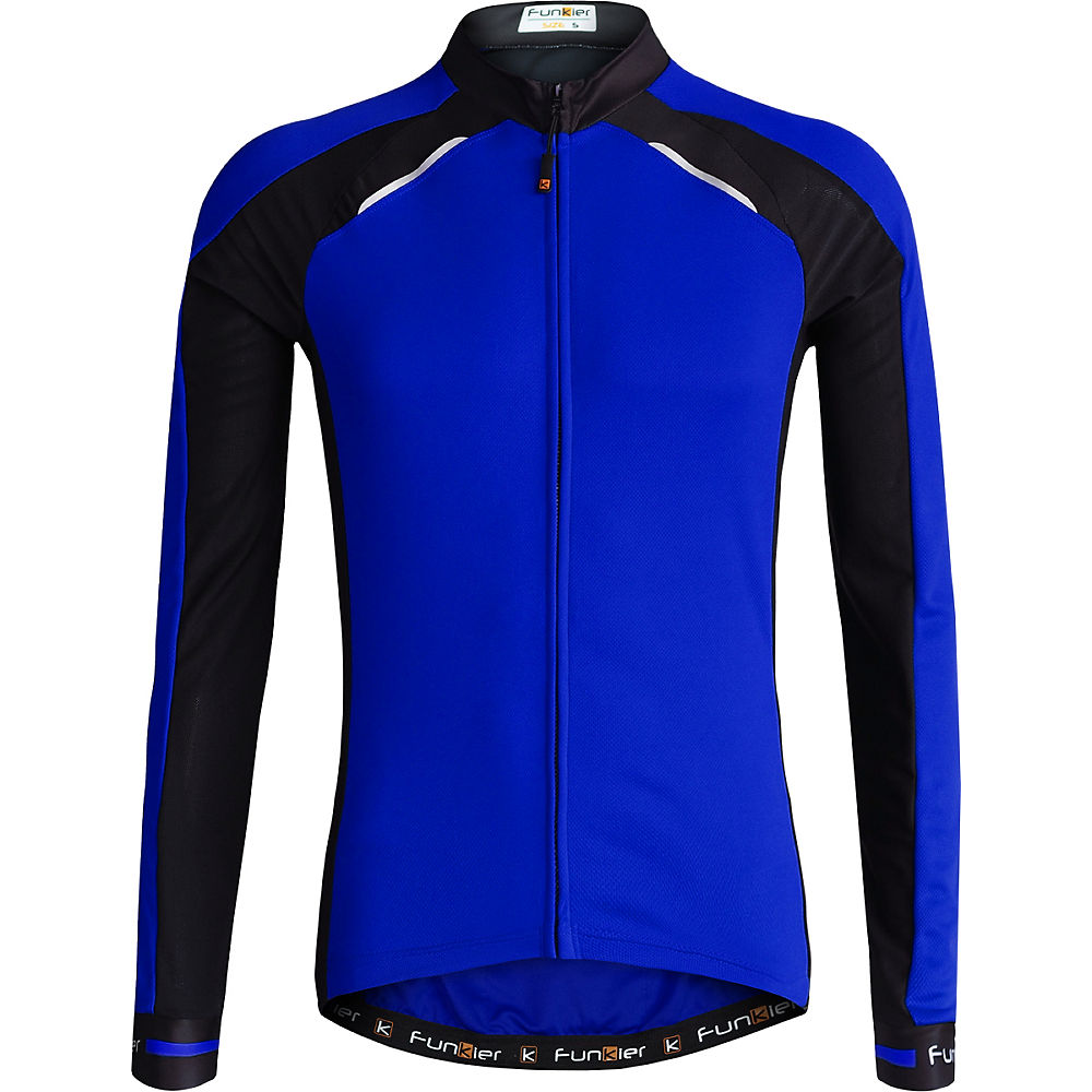 Maillot Route à manches longues Funkier Talana Microfleece - Bleu, Bleu