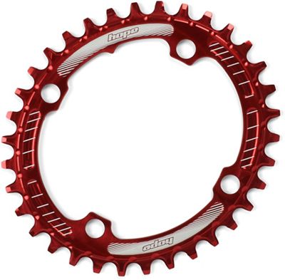 Hope Oval Retainer MTB Chain Ring - Red - 4-Bolt, Red