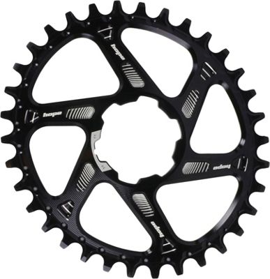 Hope Oval Spiderless Boost Retainer Ring - Black - Direct Mount, Black
