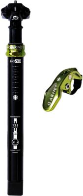 DVO Suspension Garnet Mountain Bike Dropper Seatpost - Black - Green - Internal}, Black - Green