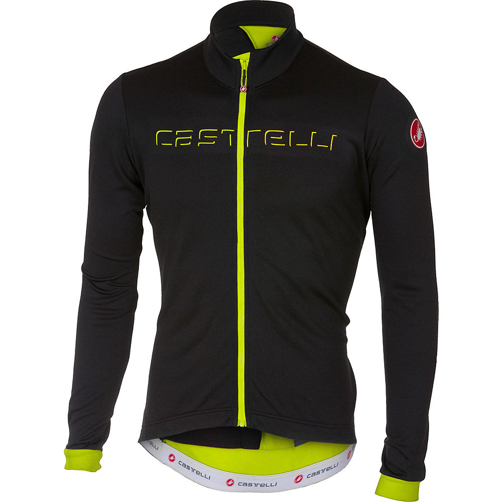 Maillot Castelli Fondo (manches longues) - Light Black/Yellow Fluo