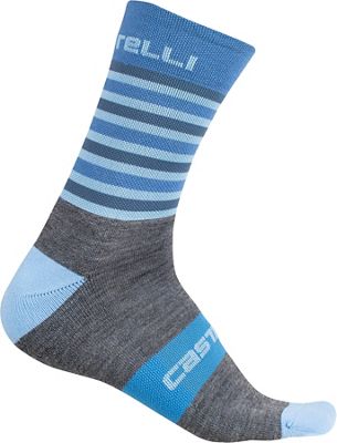 Chaussettes Castelli Gregge (15 cm) - Dark Gray/Light Blue - S/M