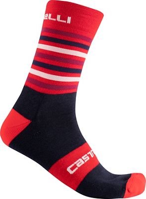 Calzini Castelli Gregge 15  - Red-Savile Blue - S/M, Red-Savile Blue