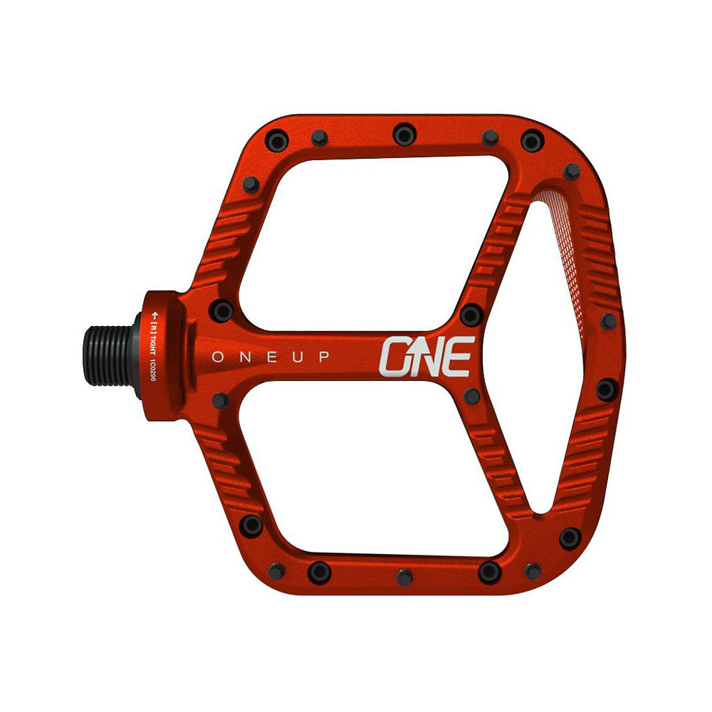 Pédales plates VTT OneUp Components (aluminium) - Rouge, Rouge