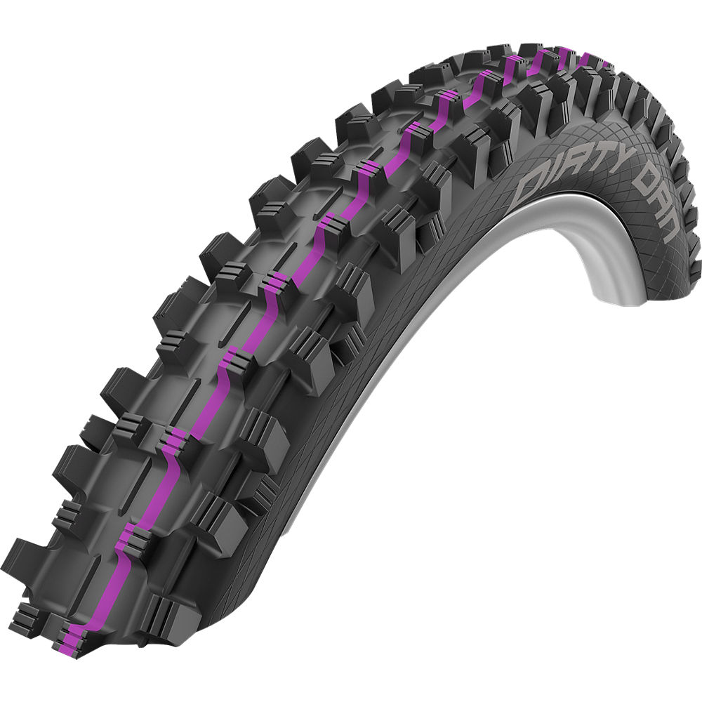 Pneu VTT Schwalbe Dirty Dan Addix - Descente - Noir - Purple - Addix UltraSoft