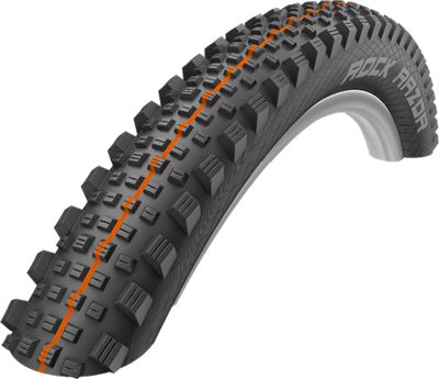 Schwalbe Rock Razor Addix Super Gravity MTB Tyre - Black - Orange - Folding Bead, Black - Orange