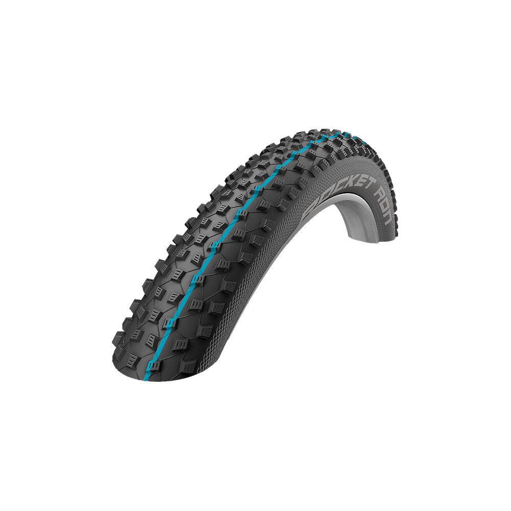 Schwalbe Rocket Ron Addix MTB Tyre - SnakeSkin - Black - Blue - Folding Bead, Black - Blue
