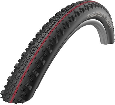Schwalbe Thunder Burt Addix LiteSkin MTB Tyre - Black - Red - Folding Bead, Black - Red