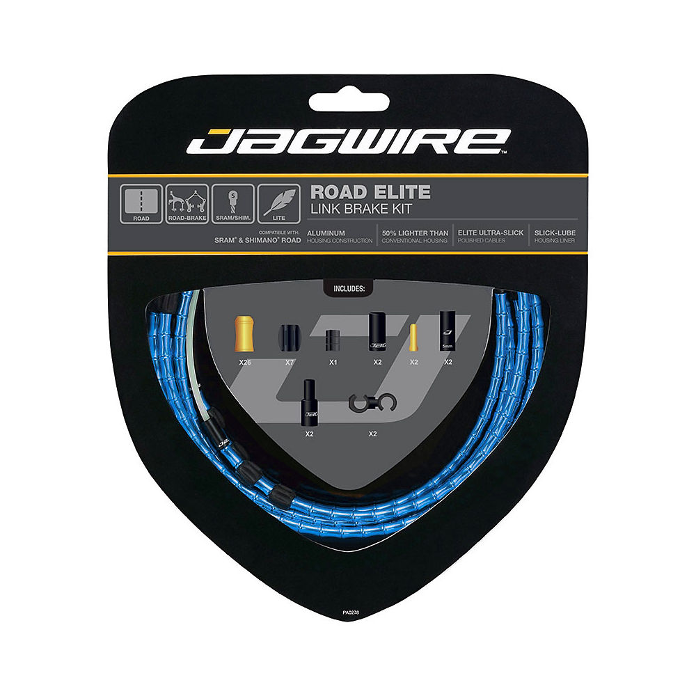Jagwire Road Elite Link Brake Cable Kit - Blue, Blue