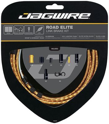Jagwire Road Elite Link Brake Cable Kit - Gold, Gold