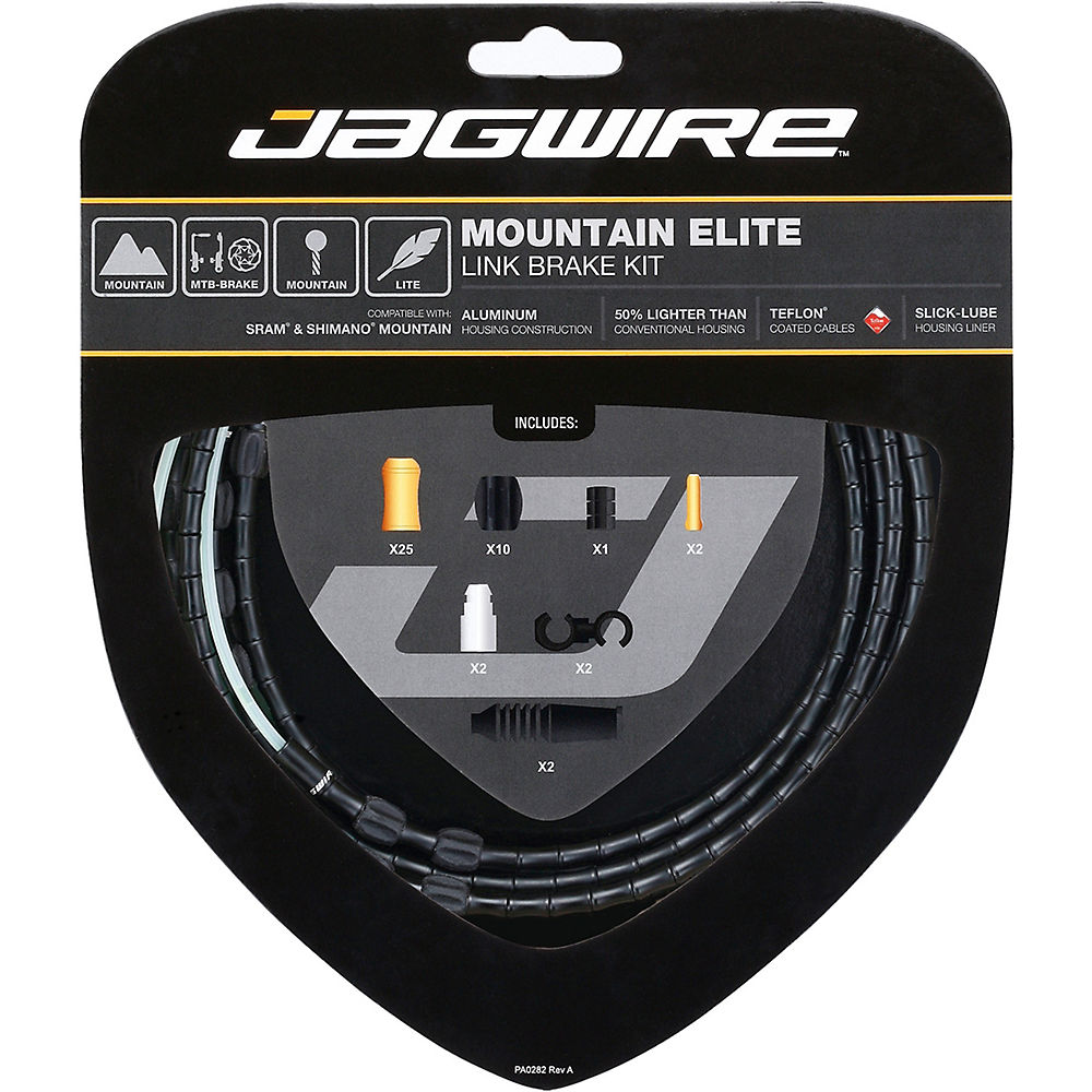 Jagwire Mountain Elite Link Brake Cable Kit - Black, Black