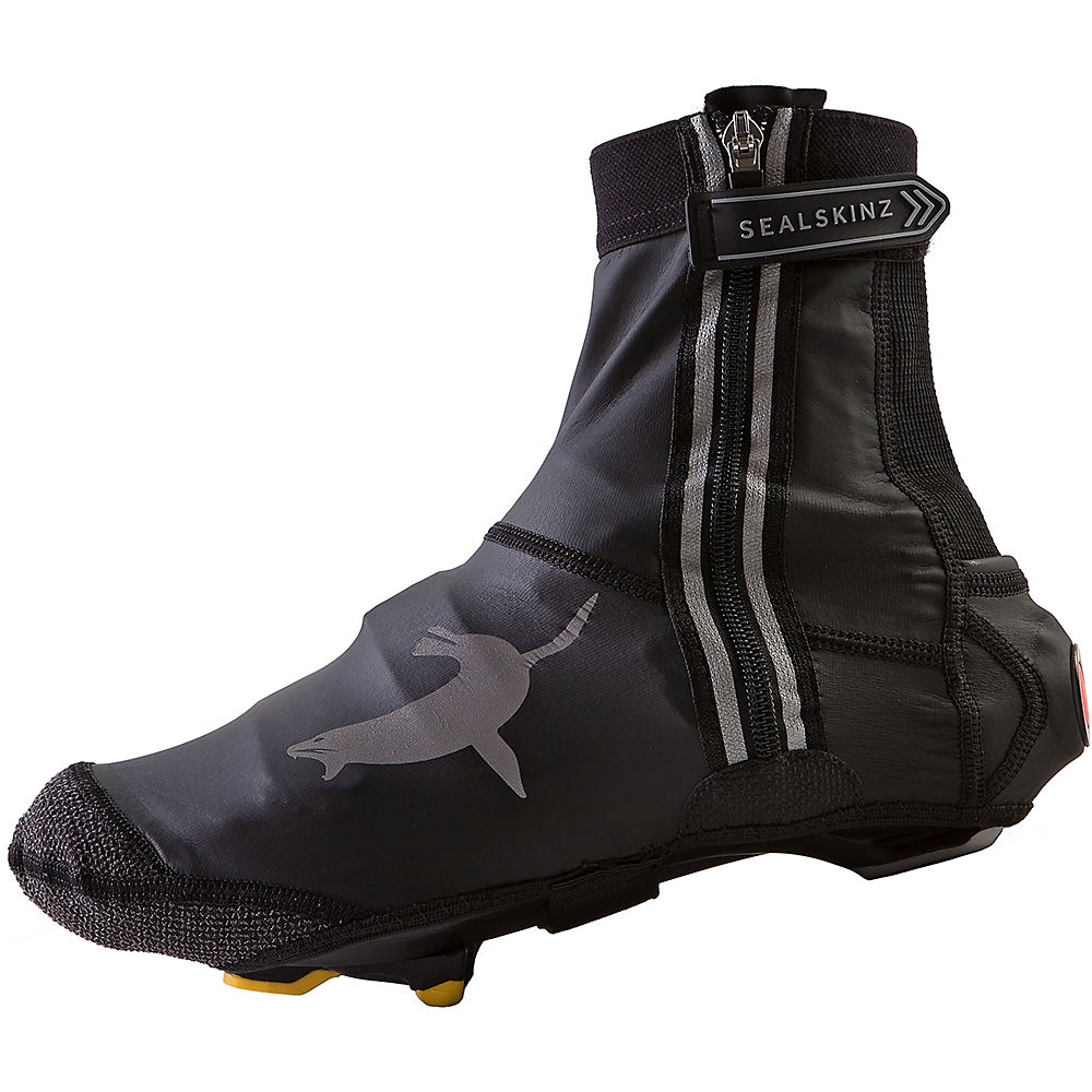 Couvre chaussure SealSkinz Lightweight Open Sole Halo - Noir - Rouge, Noir - Rouge