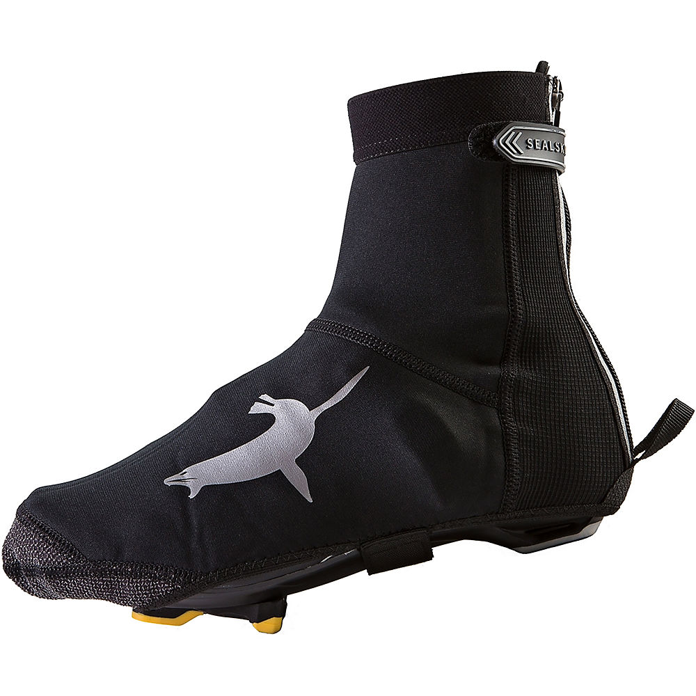Couvre-chaussures SealSkinz (semelle ouverte, néoprène) - Noir - Gris, Noir - Gris