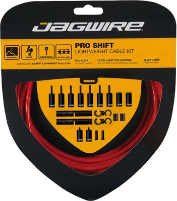 Jagwire Pro Shift Universal Gear Cable Kit - Red, Red