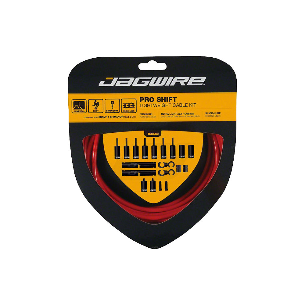Jagwire Pro Shift Universal Gear Cable Kit - Red, Red