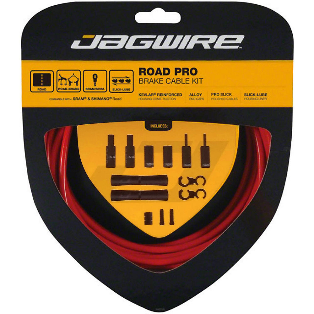 Jagwire Road Pro Brake Cable Kit - Red, Red