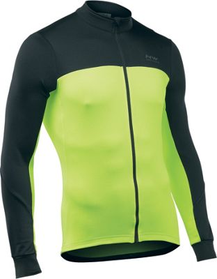 Maillot route à manches longues Northwave Force 2 - Noir - Jaune Fluo - XL