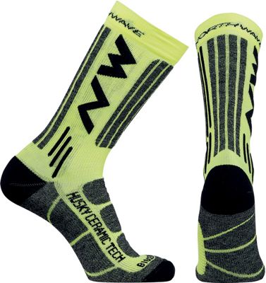 Chaussettes Northwave Husky Ceramic Tech 2 - Jaune Fluo