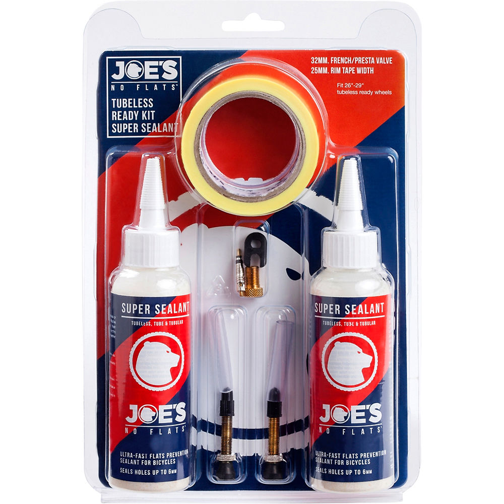 Kits tubeless Joe's No Flats Super Sealant - 32mm Valve, n/a