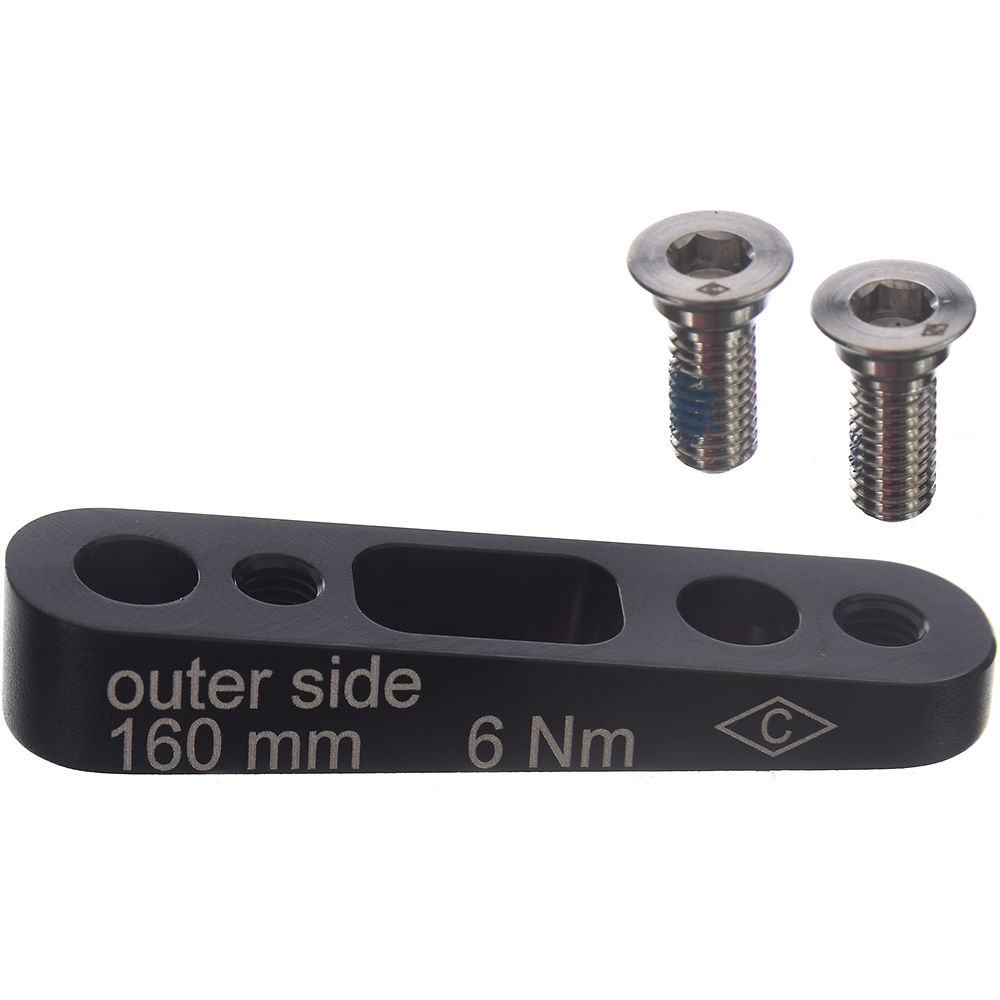 Adaptateur d'étrier arrière Campagnolo 140-160mm - Noir - Including Screws, Noir