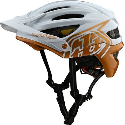 Casque VTT Troy Lee Designs A2 MIPS (Starburst Red) 2018 - White-Gold - M/L, White-Gold