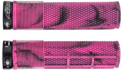 DMR Brendog Death Grip Flangeless MTB Grips - Marble Pink - 135mm, Marble Pink