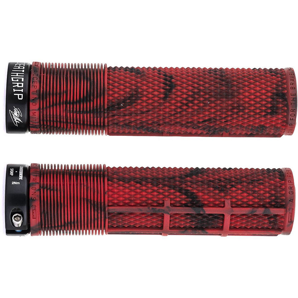 Poignée DMR Brendog Death (sans côtes) - Marble Red - Thin