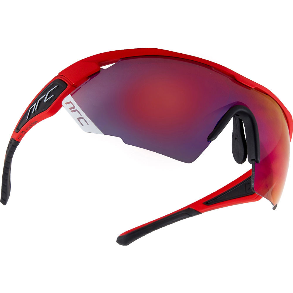 NRC Eyewear NRC X Series X3 Sunglasses - Matt Fire Red- Grey- Red Inferno Mirror, Matt Fire Red- Grey- Red Inferno Mirror