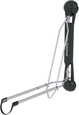 Steadyrack Fender Wall Mounted Bike Rack - Black - Silver - Fits To 3" Width, Black - Silver