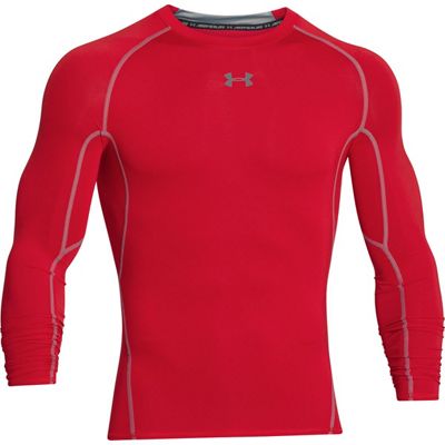 Maillot à compression Under Armour HeatGear Armour (manches longues) - Rouge - XL