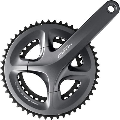 Shimano Claris R2000 Compact 8 Speed Chainset - Silver - 50.34t}, Silver