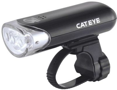 Cateye EL-135 3 LED Battery Front Light - Black, Black