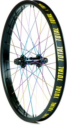 Roue avant Total BMX Techfire - Noir - Arc en ciel - 10mm (3/8)
