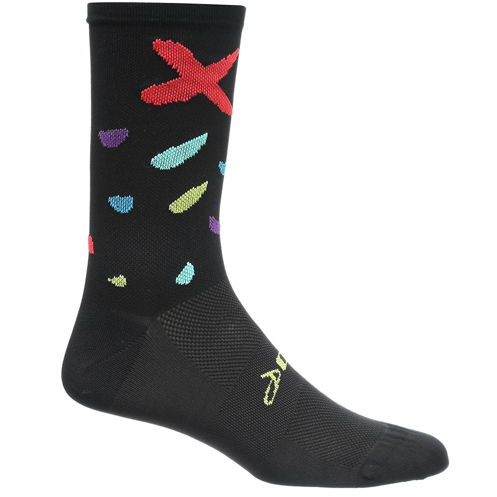 Chaussettes dhb Blok (Strokes) - Noir - Multi - XS, Noir - Multi