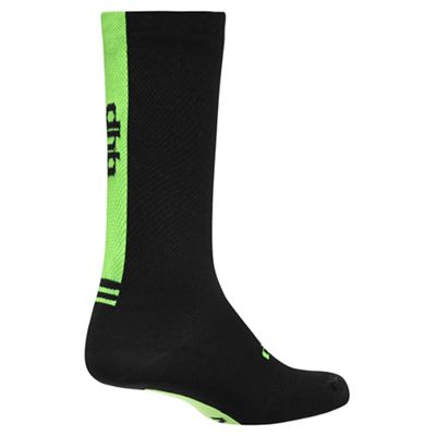 Chaussettes dhb Aeron Light Weight Merino - Noir-Vert - XS