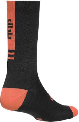 Chaussettes dhb Aeron Light Weight Merino - Noir-Orange - L/XL