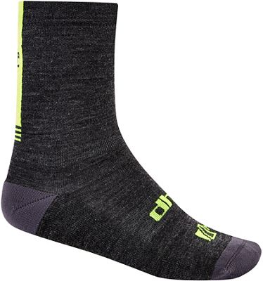 Chaussettes dhb Aeron Mid Weight Merino - Grey-Fluro, Grey-Fluro