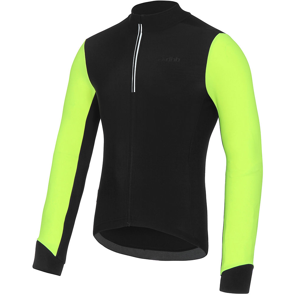 Maillot à manches longues dhb Aeron Roubaix - Fluro Yellow/Noir - XS