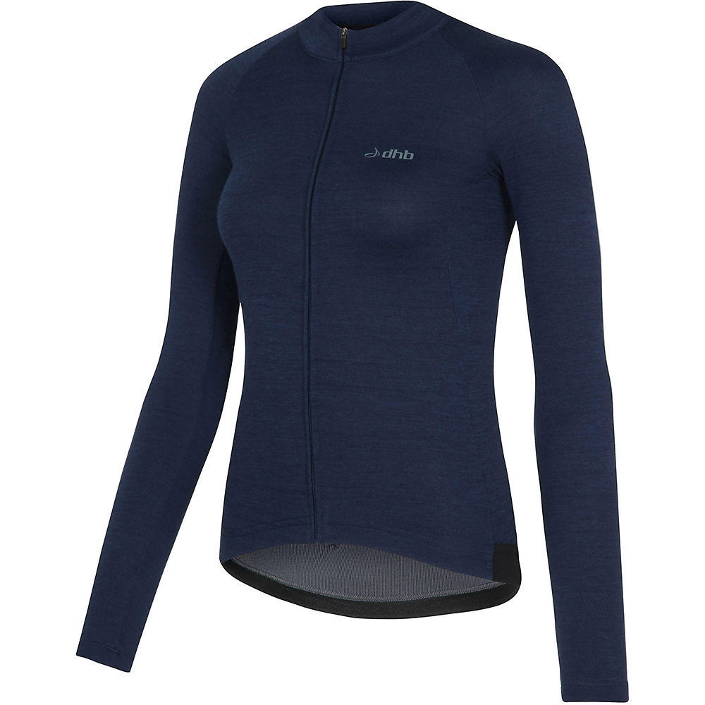 Maillot à manches longues dhb Classic Merino Femme - Marine - UK 10