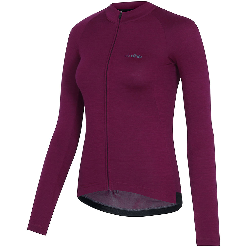 Maillot à manches longues dhb Classic Merino Femme - Framboise - UK 16