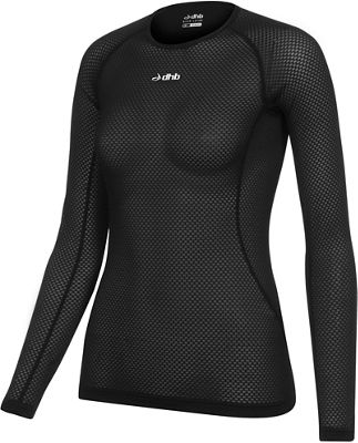 dhb Womens Lightweight Mesh Base Layer - Black - UK 14}, Black